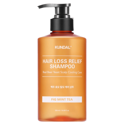 Шампунь пивной для объема тонких волос и против выпадения Kundal Beer Yeast Hair Loss Relief Shampoo Fig Mint Tea